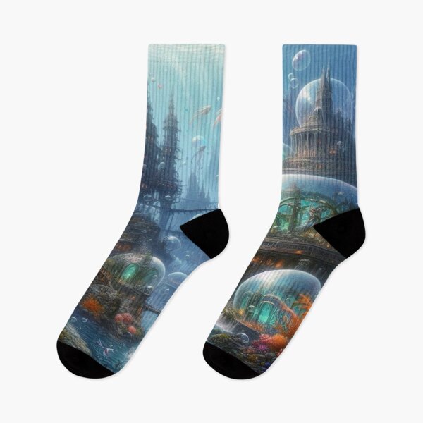 Item preview, Mystic Underwater City with Mermaids, Coral Dreams and Fantasy Architecture designed and sold by FotoworldEdel.
