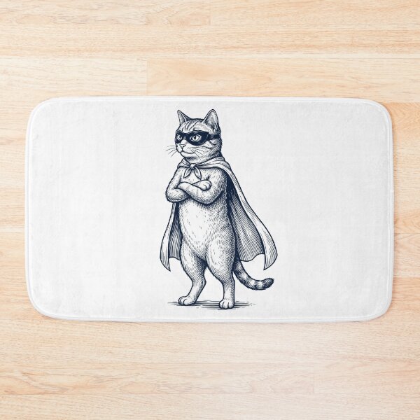 Item preview, Vintage Cat Hero Superhero Animal Lover designed and sold by DoodleTortle.