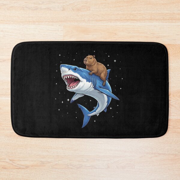 Item preview, Funny Capybara Riding Shark Animal Lover designed and sold by TerryConnells.