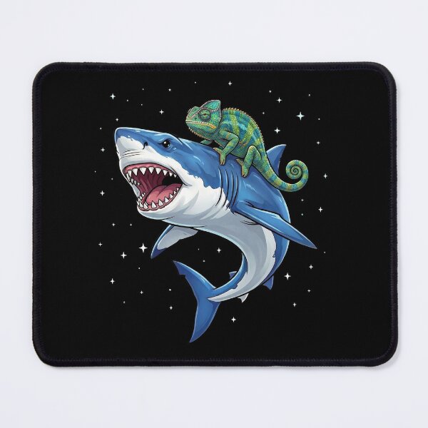 Item preview, Funny Chameleon Riding Shark Animal Lover designed and sold by TerryConnells.