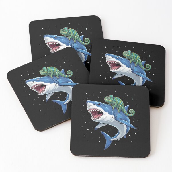 Item preview, Funny Chameleon Riding Shark Animal Lover designed and sold by TerryConnells.