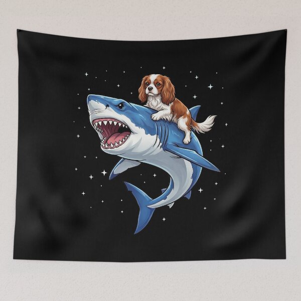Item preview, Funny Cavalier King Charles Spaniel Shark Dog Mom Dad Lover designed and sold by TerryConnells.