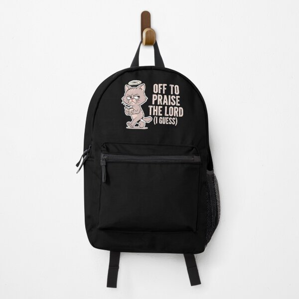 Item preview, Off To Praise The Lord I Guess - Funny Sarcastic Cat Meme designed and sold by DONT ASK CLUB.