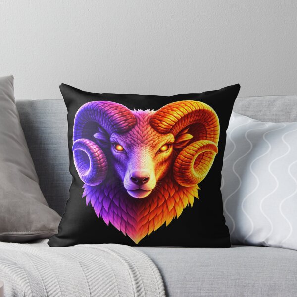 Item preview, Neon Ram Cyberpunk Spirit Animal Glowing Power Design designed and sold by Creativity not found.