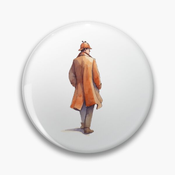Item preview, Watercolor Detective Sherlock Holmes Classic Literature Art designed and sold by Fenay Designs.