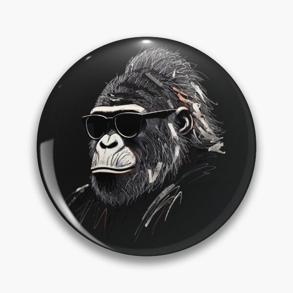 Item preview, Cool Gorilla Wearing Sunglasses Funny Animal Mem designed and sold by Clairenity Studio.