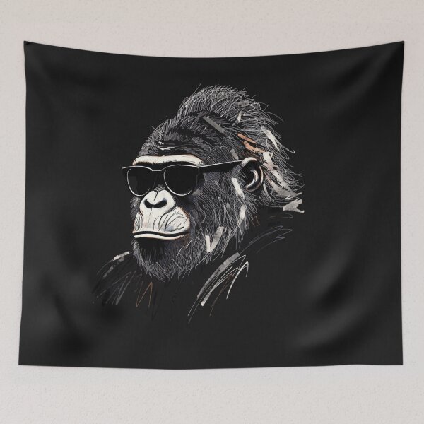 Item preview, Cool Gorilla Wearing Sunglasses Funny Animal Mem designed and sold by Clairenity Studio.