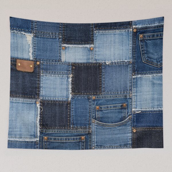 Item preview, Patchwork denim designed and sold by RiaBubble.