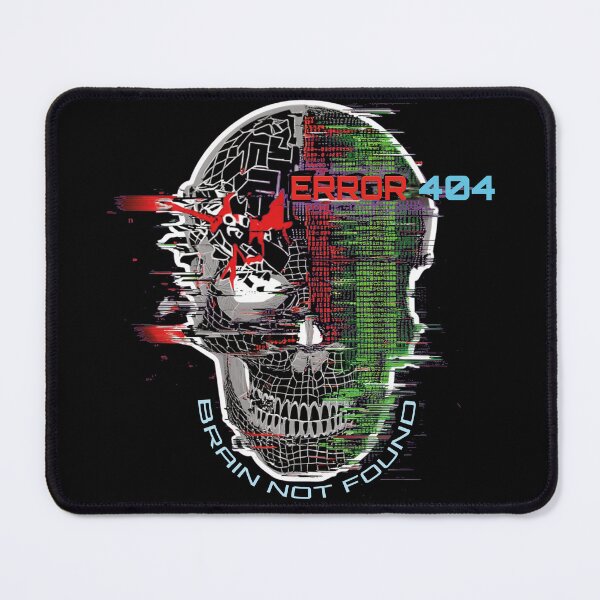 Item preview, Error 404 Brain Not Found Tech Glitch Art designed and sold by TatianaPri.