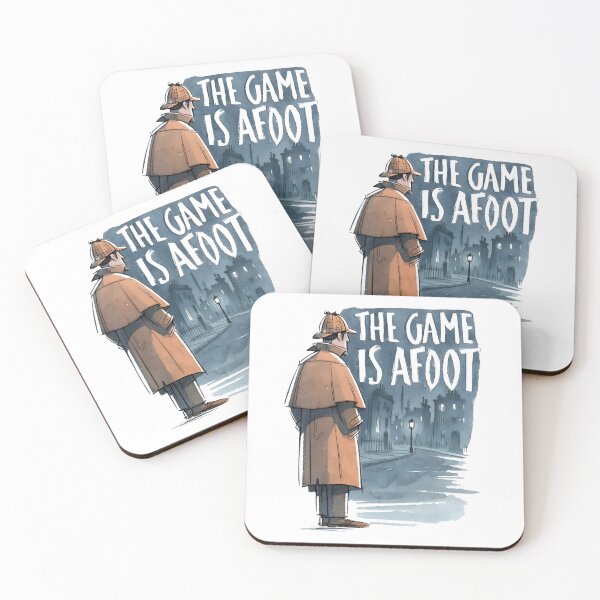 Item preview, The Game Is Afoot Sherlock Holmes Baker Street Detective Art designed and sold by Fenay Designs.