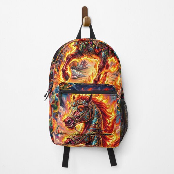 Item preview, Mythical Fire Horse in Chinese Palace designed and sold by Shelley Loewnau-Jones Studio.