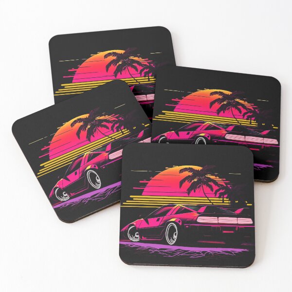 Item preview, Vaporwave Aesthetic Sunset Retro Sports Car  designed and sold by LMVA.