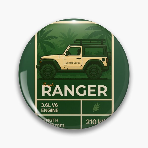 Item preview, Bush Ranger Jungle Scout Overland Vehicle Illustration designed and sold by KrintoryTees.