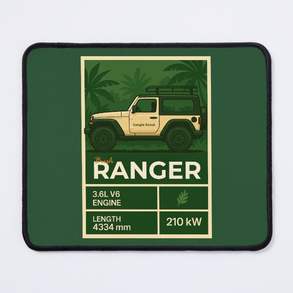 Item preview, Bush Ranger Jungle Scout Overland Vehicle Illustration designed and sold by KrintoryTees.