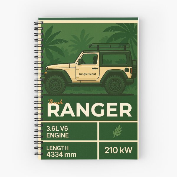 Item preview, Bush Ranger Jungle Scout Overland Vehicle Illustration designed and sold by KrintoryTees.