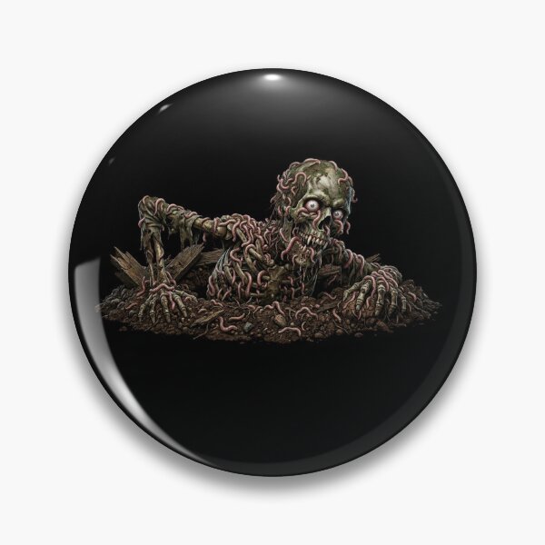 Item preview, Terrifying Zombie Emerging from Grave Covered in Worms – Horror Monster Apocalypse Scene designed and sold by Cauldron Crafts.