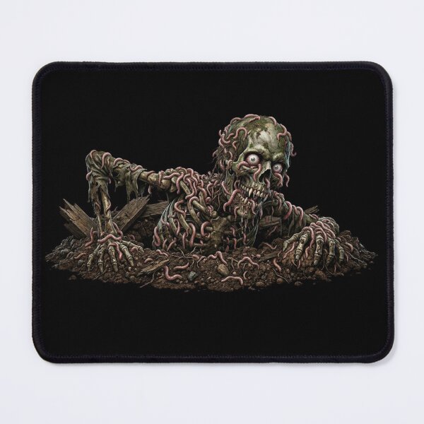 Item preview, Terrifying Zombie Emerging from Grave Covered in Worms – Horror Monster Apocalypse Scene designed and sold by Cauldron Crafts.