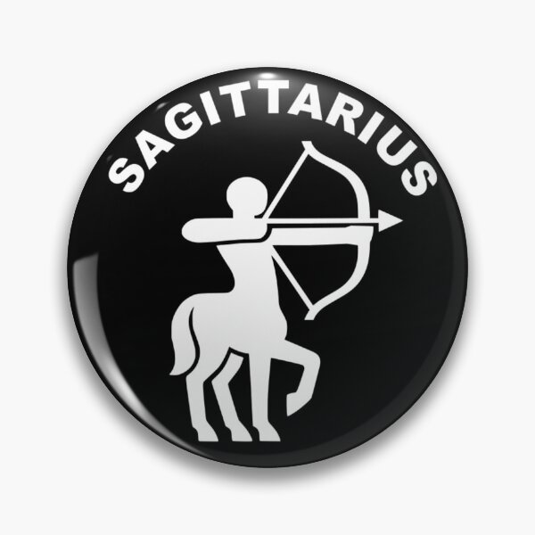 Item preview, Sagittarius Archer - Zodiac Sign In Negative Circle Bold Art designed and sold by The Bold Line Studio.