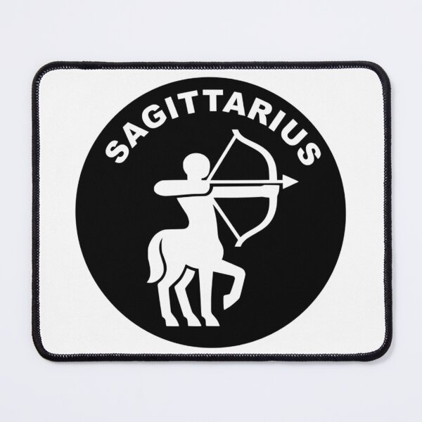Item preview, Sagittarius Archer - Zodiac Sign In Negative Circle Bold Art designed and sold by The Bold Line Studio.