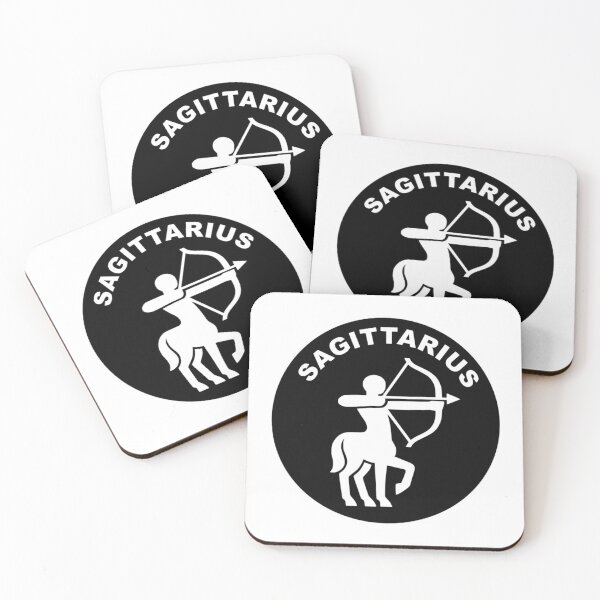 Item preview, Sagittarius Archer - Zodiac Sign In Negative Circle Bold Art designed and sold by The Bold Line Studio.