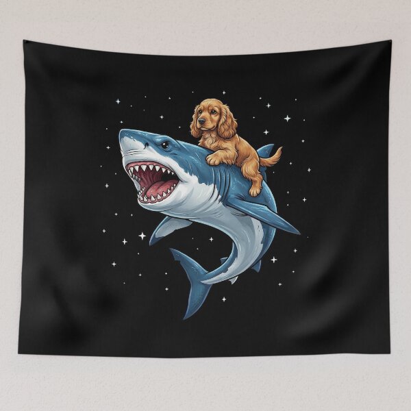 Item preview, Funny Cocker Spaniel Shark Dog Mom Dad Lover designed and sold by TerryConnells.