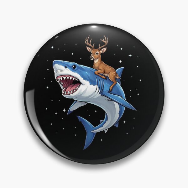 Item preview, Funny Deer Riding Shark Animal Lover designed and sold by TerryConnells.