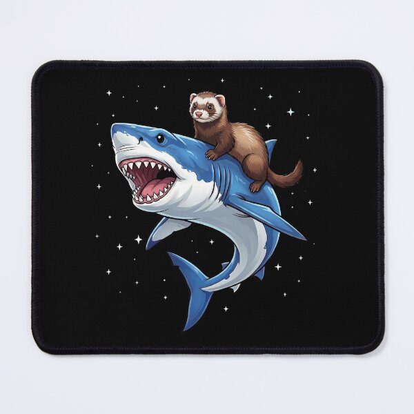 Item preview, Funny Ferret Riding Shark Animal Lover designed and sold by TerryConnells.