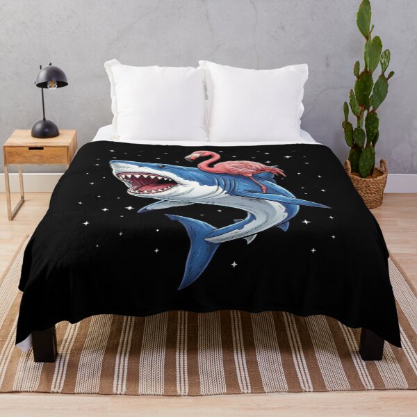 Item preview, Funny Flamingo Riding Shark Animal Lover designed and sold by TerryConnells.