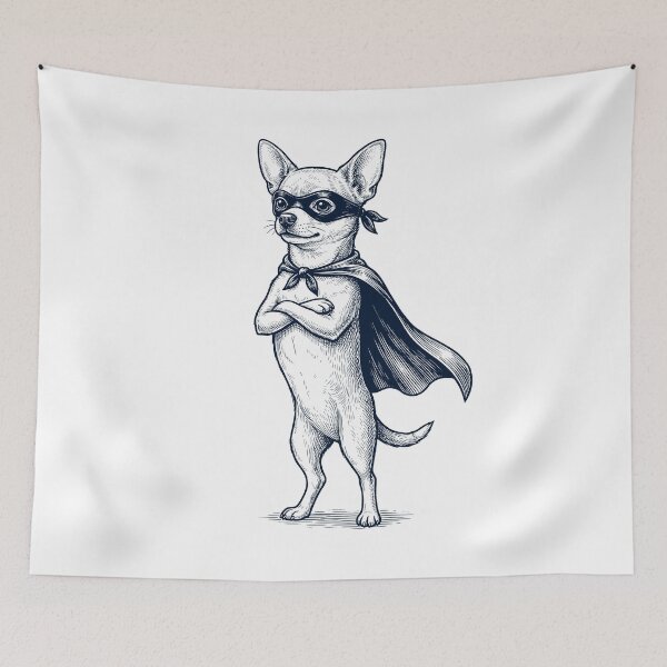 Item preview, Vintage Chihuahua Hero Superhero Dog Lover designed and sold by DoodleTortle.