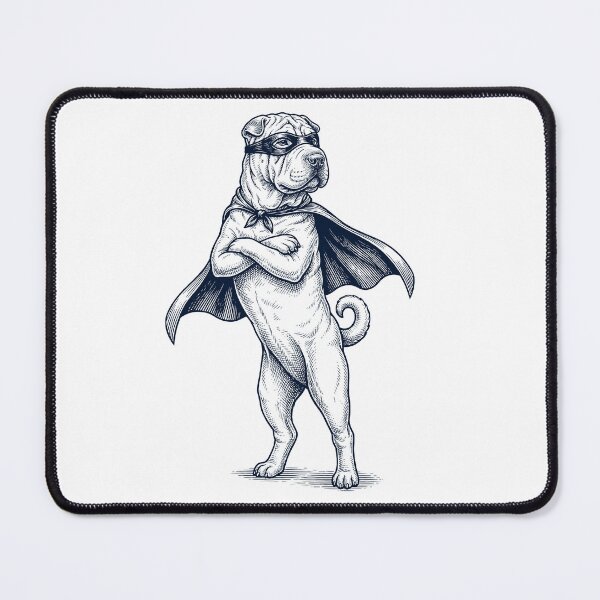 Item preview, Vintage Chinese Shar Pei Hero Superhero Dog Lover designed and sold by DoodleTortle.