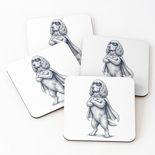 Item preview, Vintage Cocker Spaniel Hero Superhero Dog Lover designed and sold by DoodleTortle.