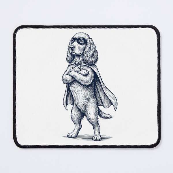Item preview, Vintage Cocker Spaniel Hero Superhero Dog Lover designed and sold by DoodleTortle.