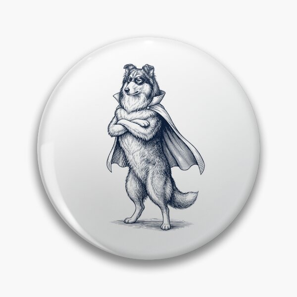 Item preview, Vintage Collie Hero Superhero Dog Lover designed and sold by DoodleTortle.