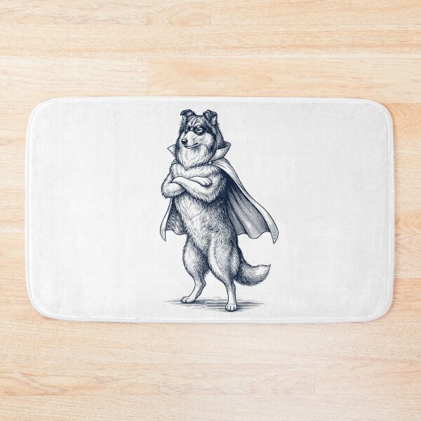 Item preview, Amante de los perros superhéroes Collie Héroe Vintage designed and sold by DoodleTortle.