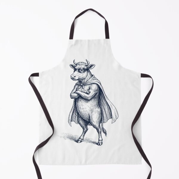 Item preview, Vintage Cow Hero Superhero Animal Lover designed and sold by DoodleTortle.