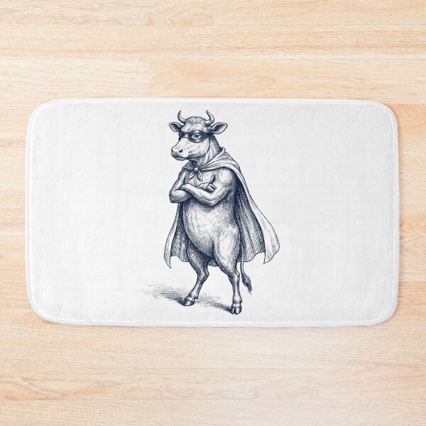 Item preview, Vintage Cow Hero Superhero Animal Lover designed and sold by DoodleTortle.