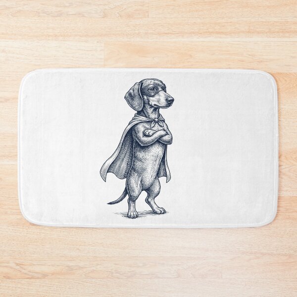 Item preview, Vintage Dachshund Hero Superhero Dog Lover designed and sold by DoodleTortle.