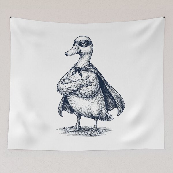 Item preview, Vintage Duck Hero Superhero Animal Lover designed and sold by DoodleTortle.