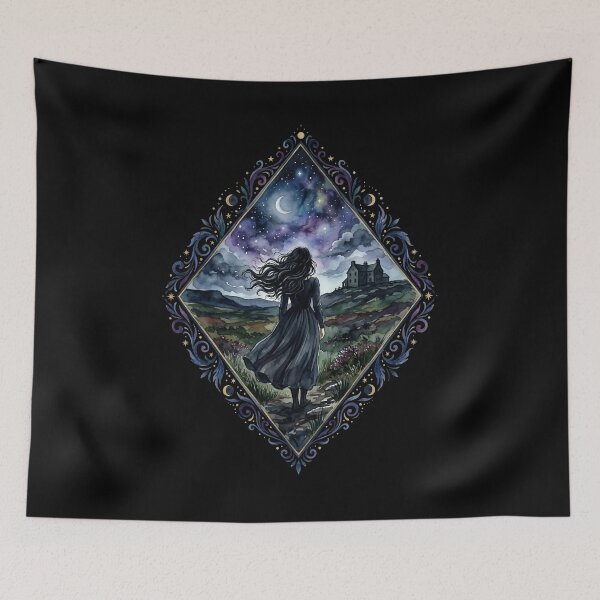 Item preview, Emily Bronte Gothic Romance Wuthering Heights Starry Night Moors designed and sold by Fenay Designs.