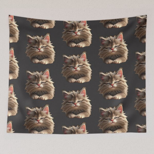 Item preview, Cute Greyish Introvert Cat Pretending To Sleep Avoiding People Cute Kawaii Cat Relatable Humor Design designed and sold by Tpac-goods.