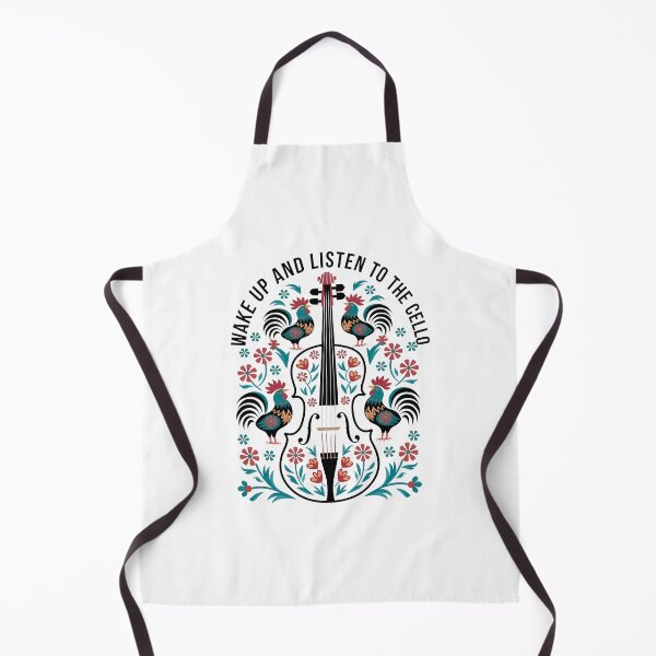 Item preview, Wake Up and Listen to the Cello – Folk Art Cello Design designed and sold by Art-Arcade6.