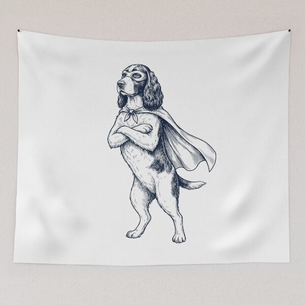 Item preview, Vintage English Springer Spaniel Hero Superhero Dog Lover designed and sold by DoodleTortle.