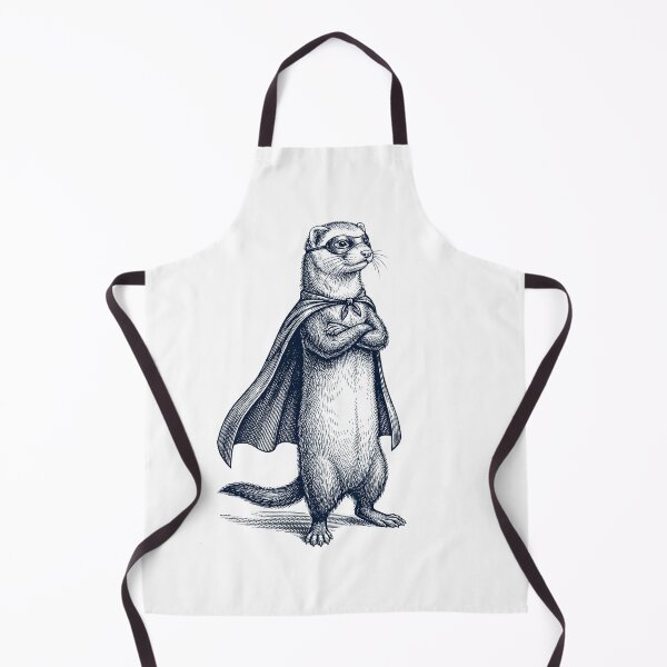 Item preview, Vintage Ferret Hero Superhero Animal Lover designed and sold by DoodleTortle.