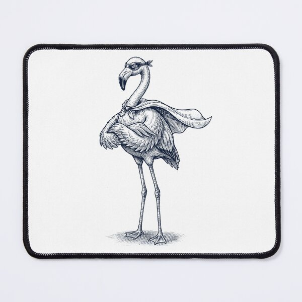 Item preview, Vintage Flamingo Hero Superhero Animal Lover designed and sold by DoodleTortle.