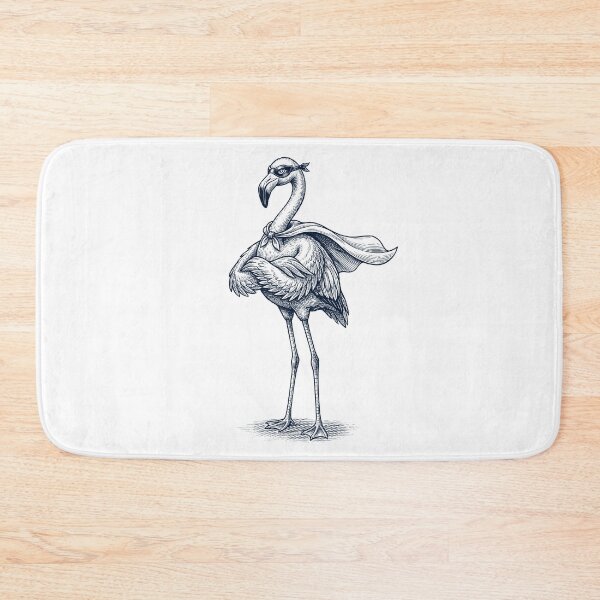 Item preview, Vintage Flamingo Hero Superhero Animal Lover designed and sold by DoodleTortle.