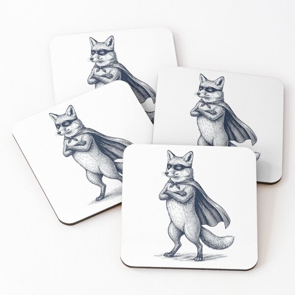 Item preview, Vintage Fox Hero Superhero Animal Lover designed and sold by DoodleTortle.