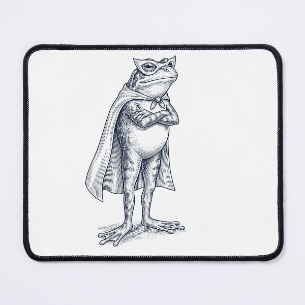 Item preview, Vintage Frog Hero Superhero Animal Lover designed and sold by DoodleTortle.