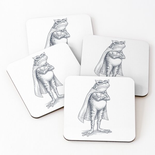 Item preview, Vintage Frog Hero Superhero Animal Lover designed and sold by DoodleTortle.
