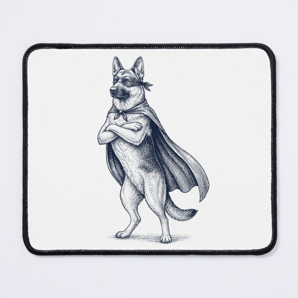 Item preview, Vintage German Shepherd Hero Superhero Dog Lover designed and sold by DoodleTortle.