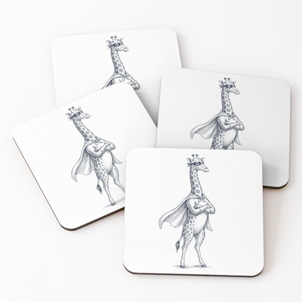 Item preview, Vintage Giraffe Hero Superhero Animal Lover designed and sold by DoodleTortle.